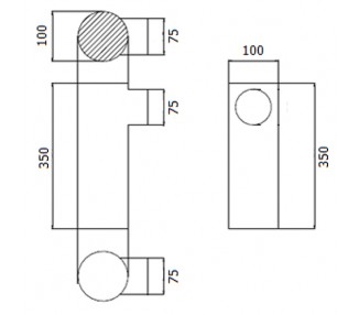Skrzynka rozprężna 1x75mm / pod anemostat 100 długość przyłącza 250mm (okrągła)
